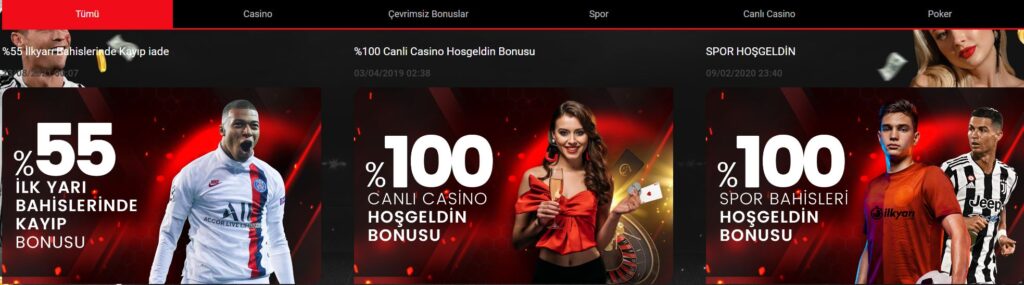 ilkyarı güncel bonusları